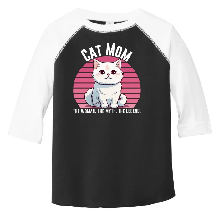 Cat Mom The Woman The Myth The Legend Cat Lover Cat Mom Cat Parent Cat Owner Toddler Fine Jersey T-Shirt