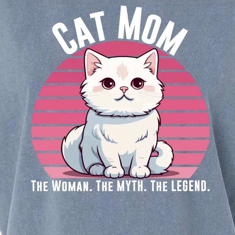 Cat Mom The Woman The Myth The Legend Cat Lover Cat Mom Cat Parent Cat Owner Garment-Dyed Women's Muscle Tee