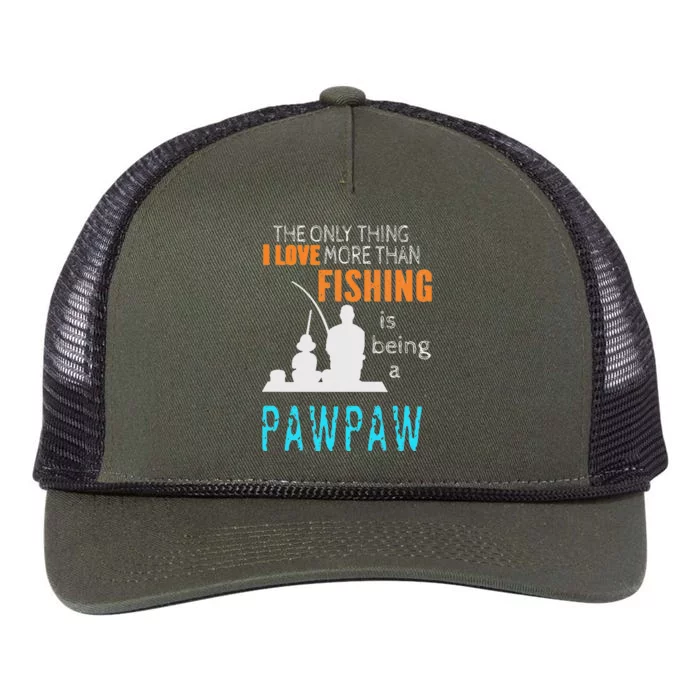 Cute More Than Love Fishing PawPaw Special Grandpa Retro Rope Trucker Hat Cap