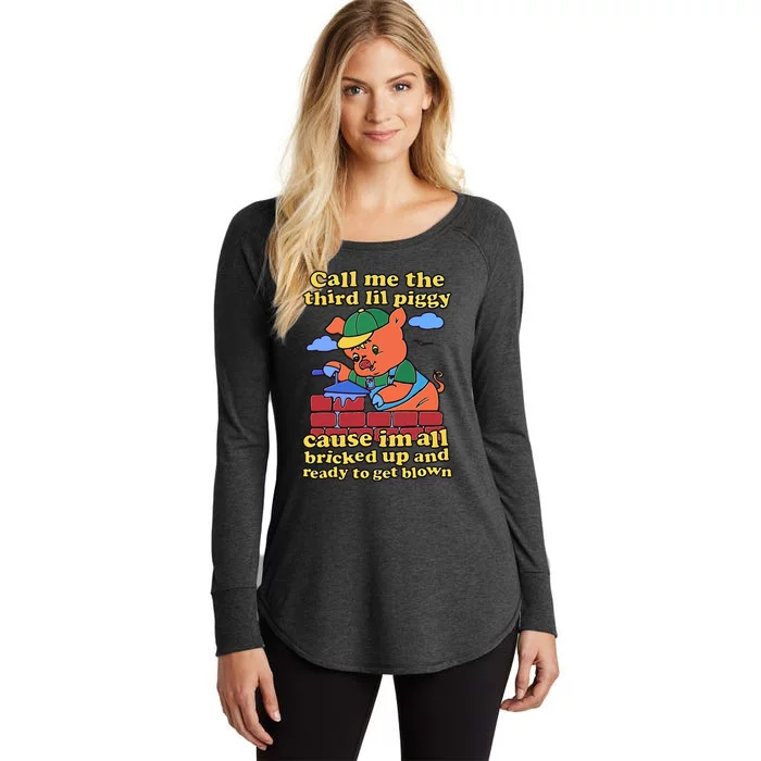 Call Me The Third Lil Piggy Women's Perfect Tri Tunic Long Sleeve Shirt