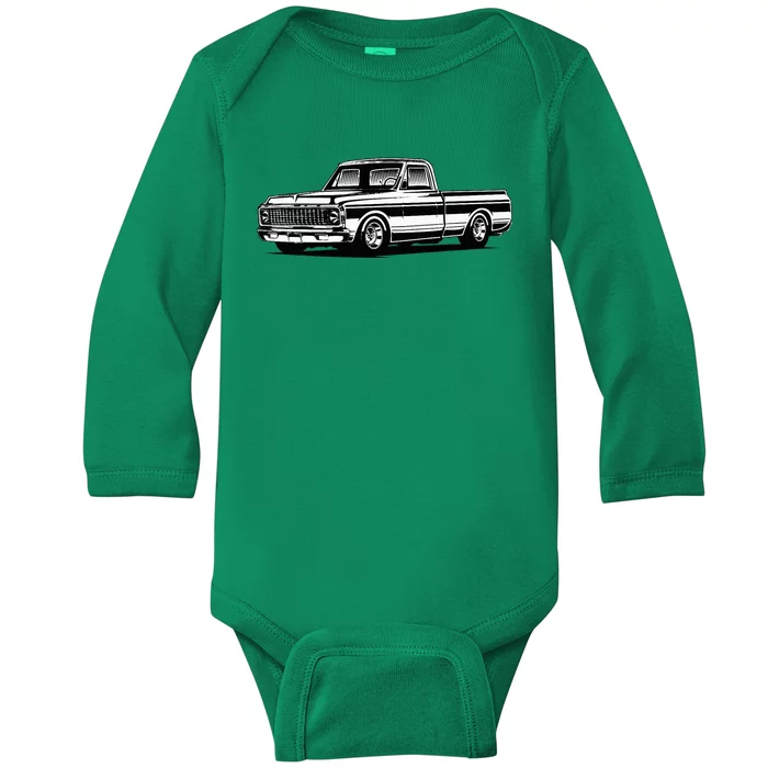 C10 Mini Truck Lowrider Slammed Baby Long Sleeve Bodysuit