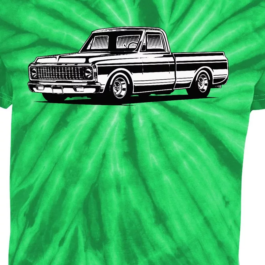 C10 Mini Truck Lowrider Slammed Kids Tie-Dye T-Shirt