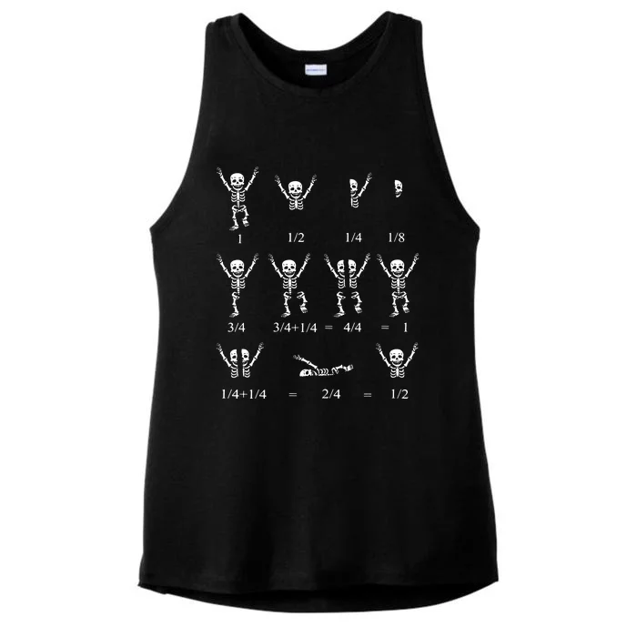 Cute Math Teacher Equation Skeleton Math Students Halloween Ladies Tri-Blend Wicking Tank