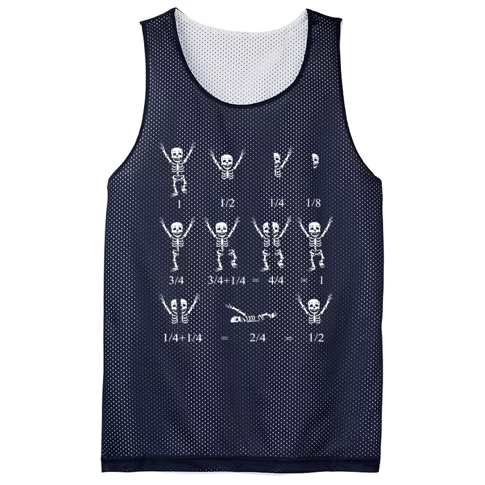 Cute Math Teacher Equation Skeleton Math Students Halloween Mesh Reversible Basketball Jersey Tank