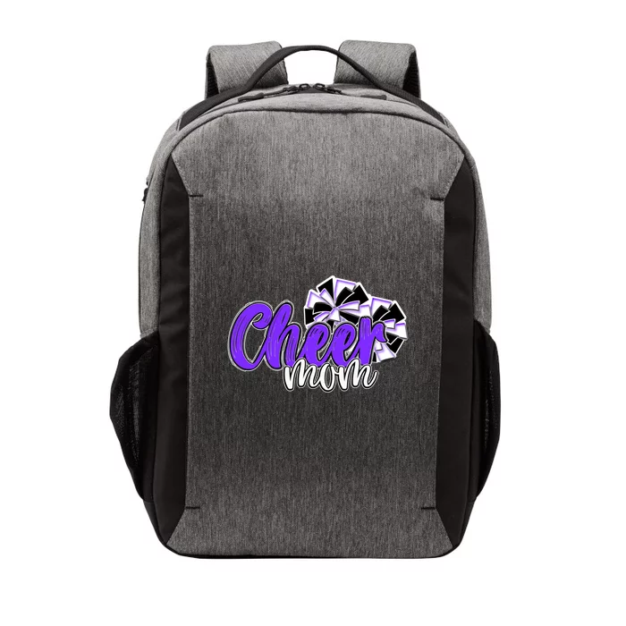 Cheer Mom Top Pom Poms Purple Mascot Colors School Cute Gift Vector Backpack