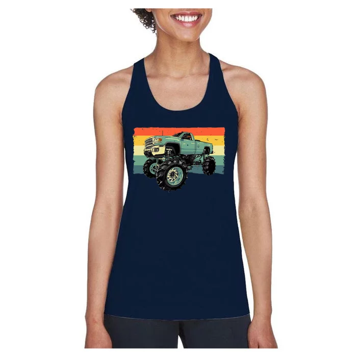 Cool Monster Truck Big Monster Trucks Women's Racerback Tank