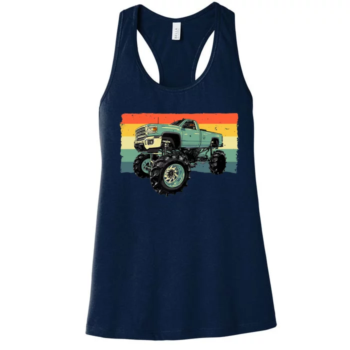 Cool Monster Truck Big Monster Trucks Women's Racerback Tank