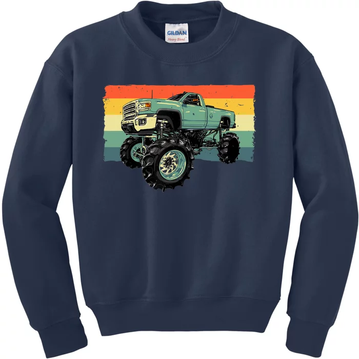 Cool Monster Truck Big Monster Trucks Kids Sweatshirt