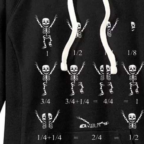 Cute Math Teacher Equation Skeleton Math Students Halloween Women's Fleece Hoodie