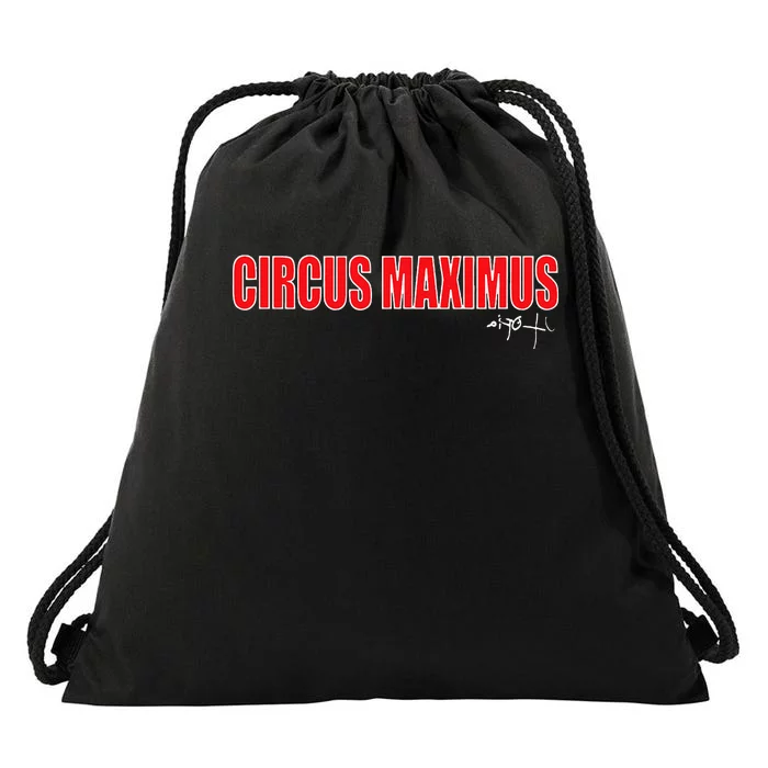 Circus Maximus Typeset Design Drawstring Bag