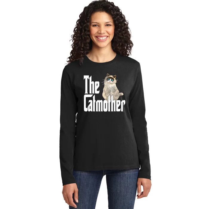 Cat Mom The Catmother Crazy Cat Mother Kitty Mommy Ladies Long Sleeve Shirt