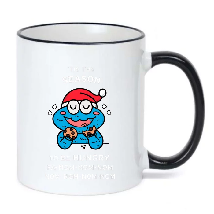 Cookie Monster Tis The Seasonto Be Hungry Fa Nom Nom Nom Black Color Changing Mug