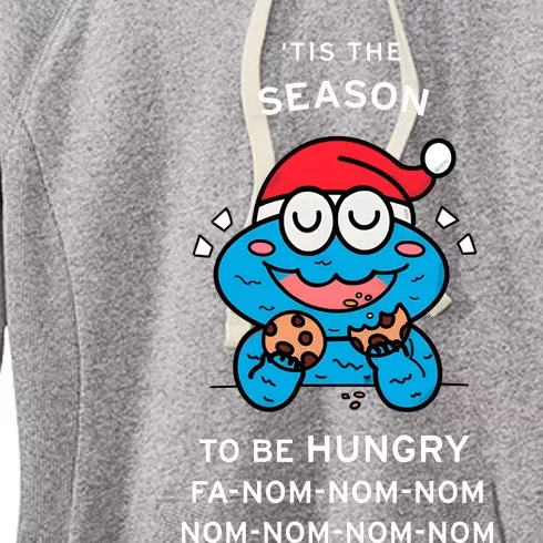 Cookie Monster Tis The Seasonto Be Hungry Fa Nom Nom Nom Women's Fleece Hoodie