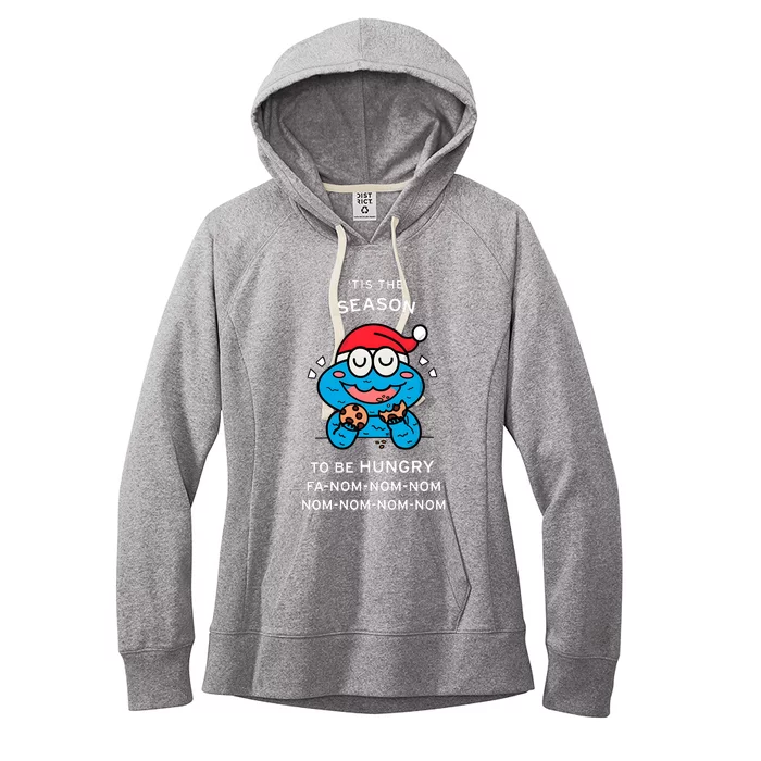 Cookie Monster Tis The Seasonto Be Hungry Fa Nom Nom Nom Women's Fleece Hoodie