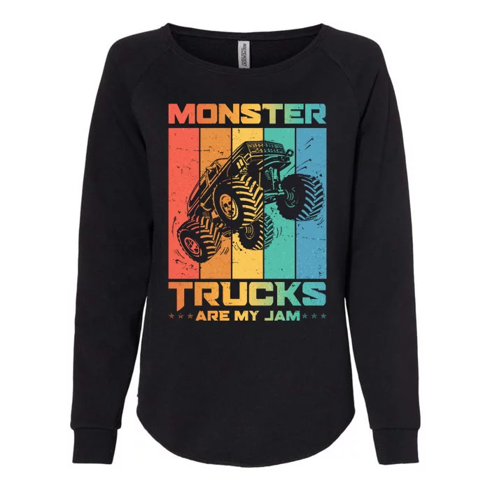 Cool Monster Trucks Are My Jam Womens California Wash Sweatshirt