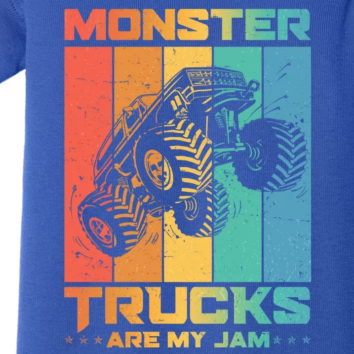 Cool Monster Trucks Are My Jam Baby Bodysuit