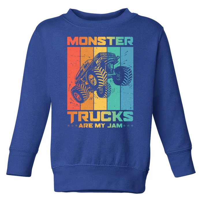 Cool Monster Trucks Are My Jam Toddler Sweatshirt