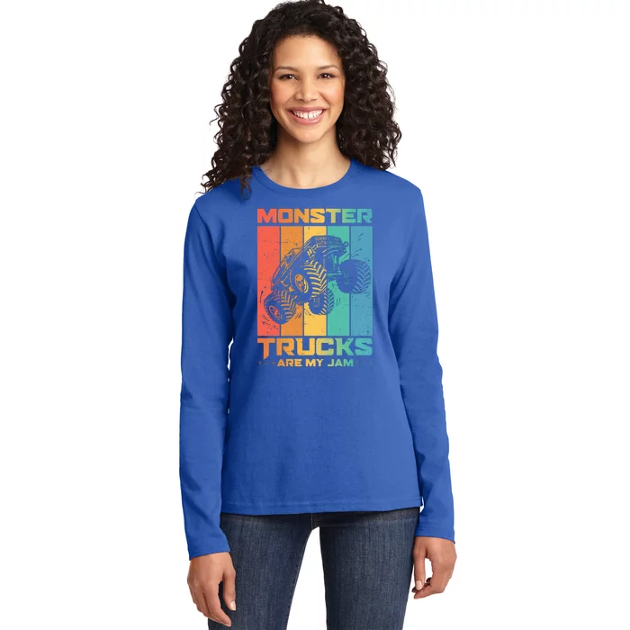 Cool Monster Trucks Are My Jam Ladies Long Sleeve Shirt