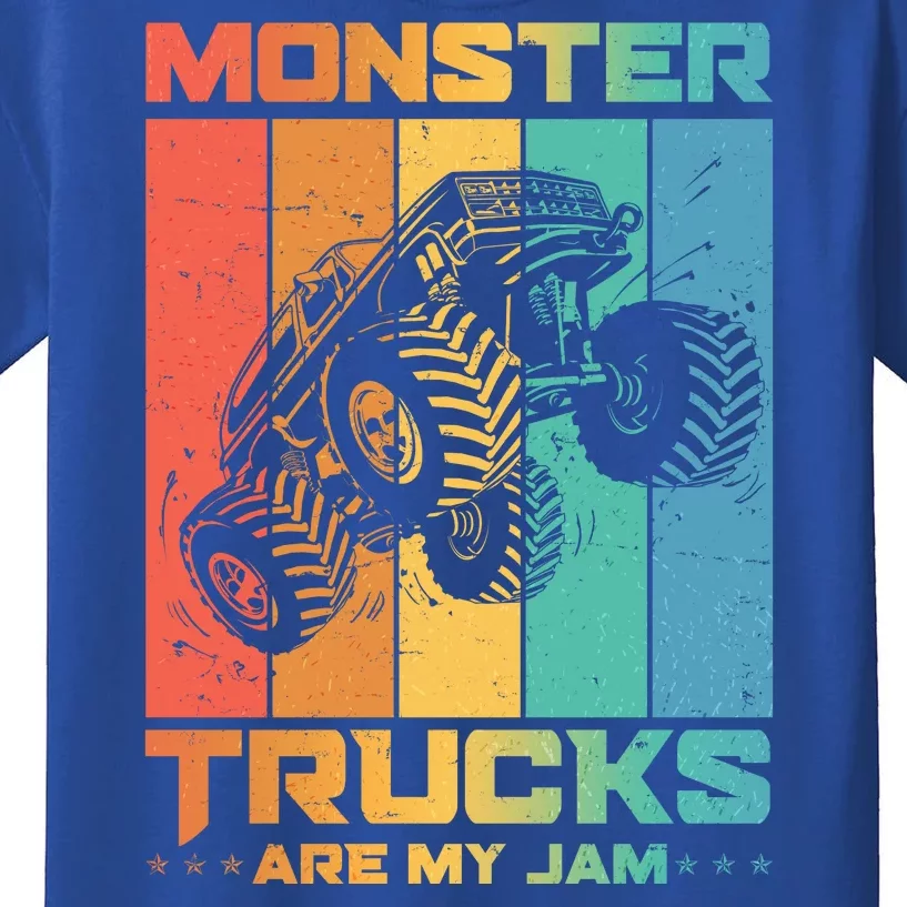 Cool Monster Trucks Are My Jam Kids T-Shirt