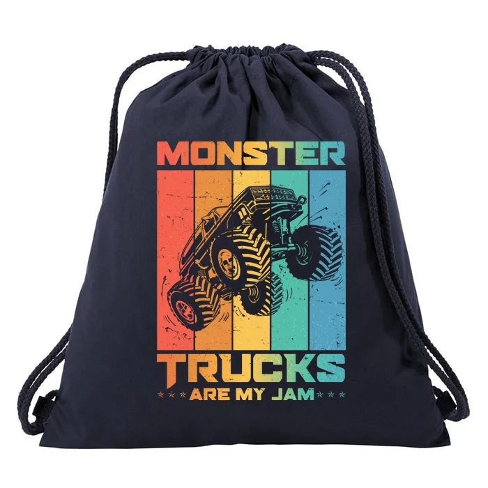 Cool Monster Trucks Are My Jam Drawstring Bag