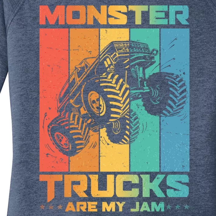 Cool Monster Trucks Are My Jam Women's Perfect Tri Tunic Long Sleeve Shirt