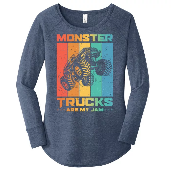 Cool Monster Trucks Are My Jam Women's Perfect Tri Tunic Long Sleeve Shirt