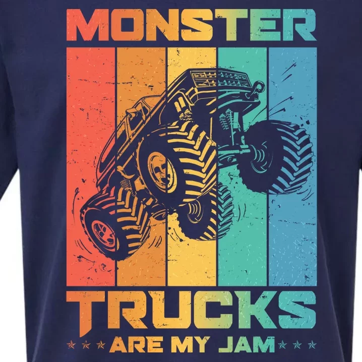 Cool Monster Trucks Are My Jam Sueded Cloud Jersey T-Shirt