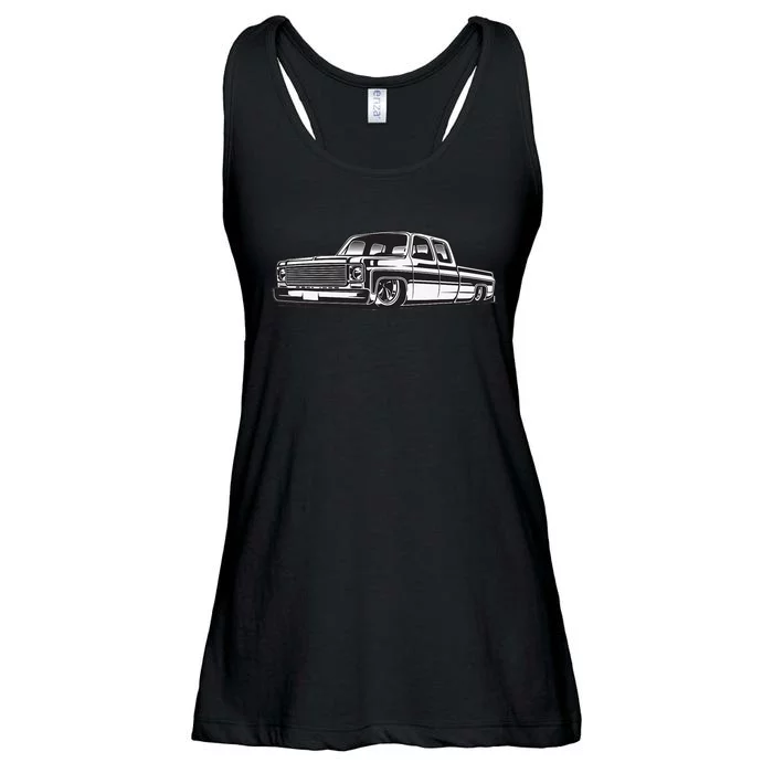 C10 Mini Truck Lowrider Slammed Ladies Essential Flowy Tank