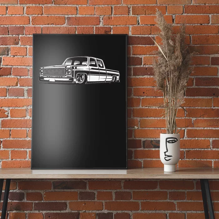 C10 Mini Truck Lowrider Slammed Poster