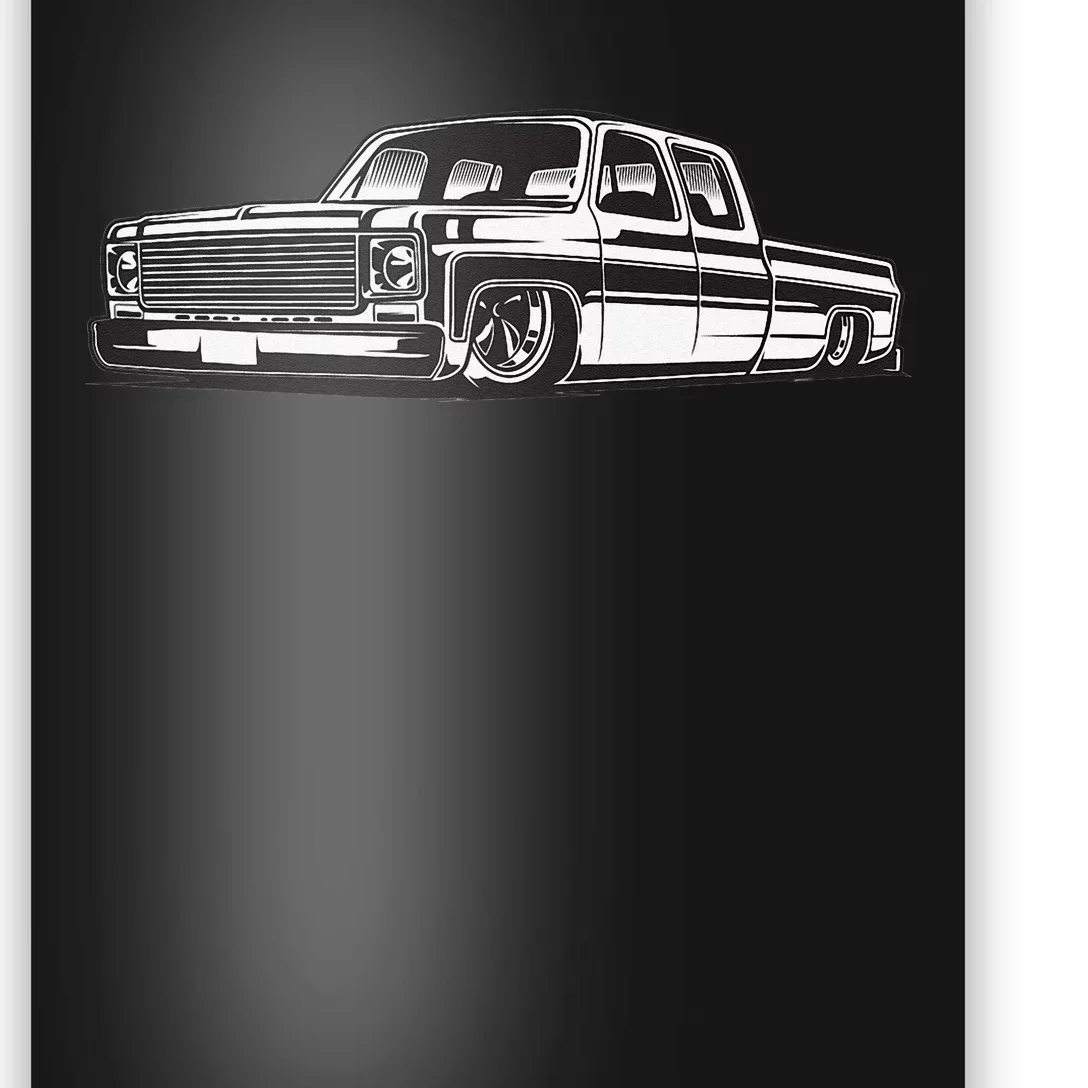 C10 Mini Truck Lowrider Slammed Poster