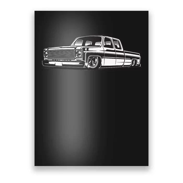 C10 Mini Truck Lowrider Slammed Poster