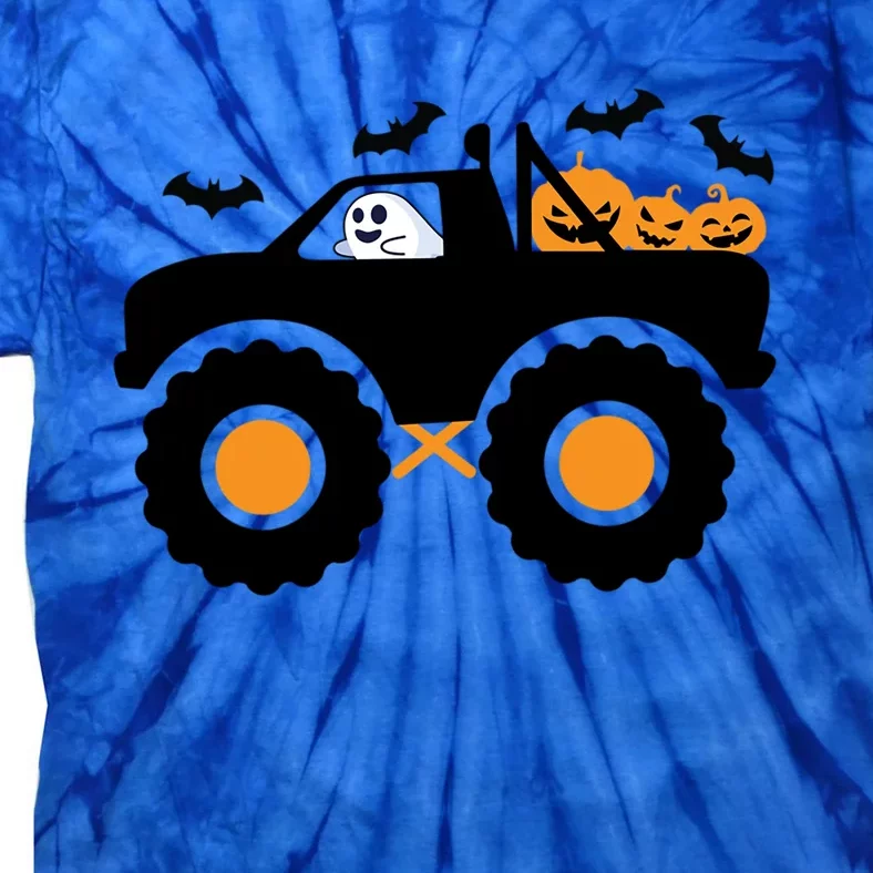 Cute Monster Truck Halloween Ghost Driving Truck Gift Tie-Dye T-Shirt