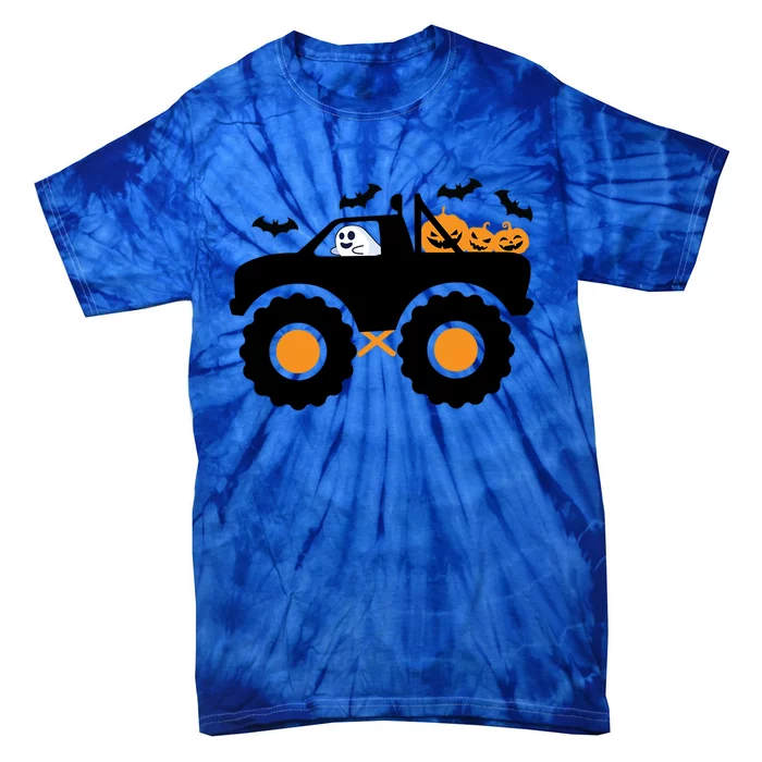 Cute Monster Truck Halloween Ghost Driving Truck Gift Tie-Dye T-Shirt