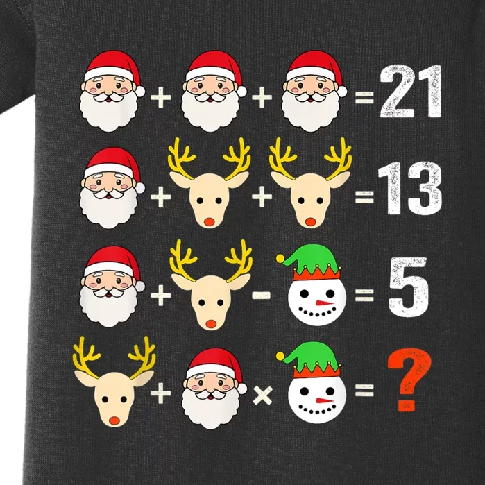 Christmas Math Teacher Funny Christmas Baby Bodysuit