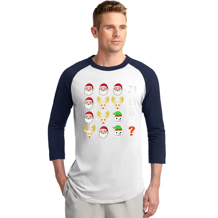 Christmas Math Teacher Funny Christmas Baseball Sleeve Shirt