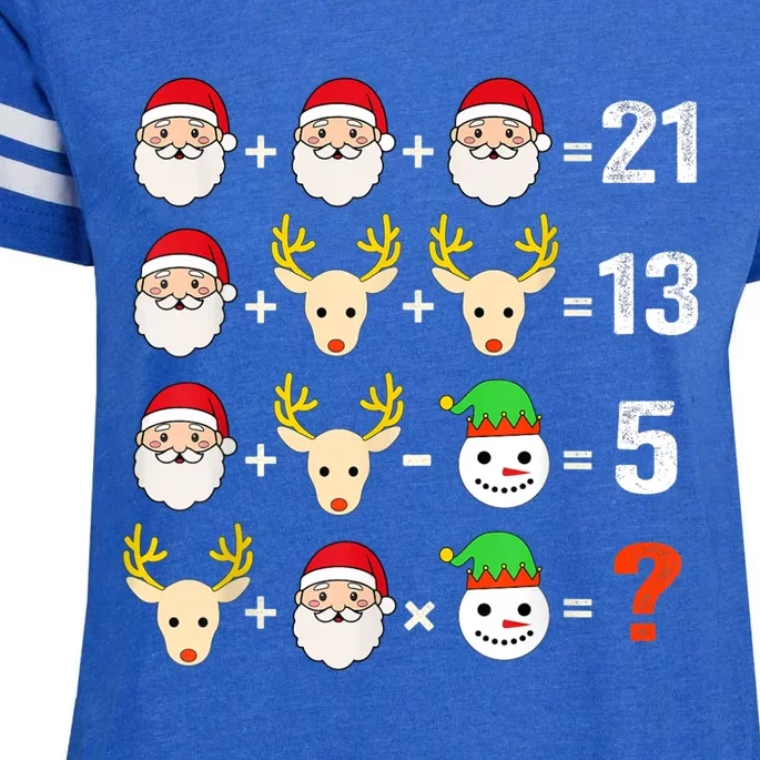 Christmas Math Teacher Funny Christmas Enza Ladies Jersey Football T-Shirt