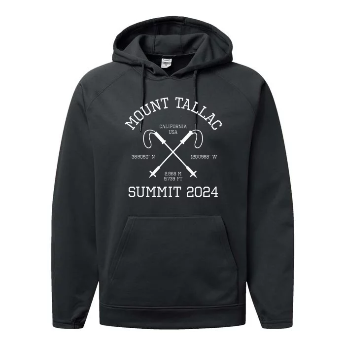 Climbed Mount Tallac Summit 2024 Hike California Usa Hiking Performance Fleece Hoodie