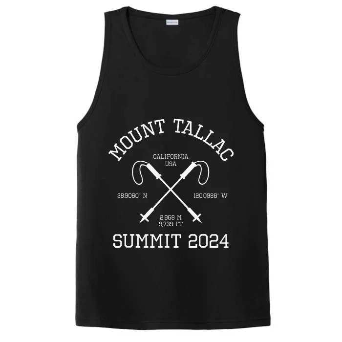 Climbed Mount Tallac Summit 2024 Hike California Usa Hiking Performance Tank