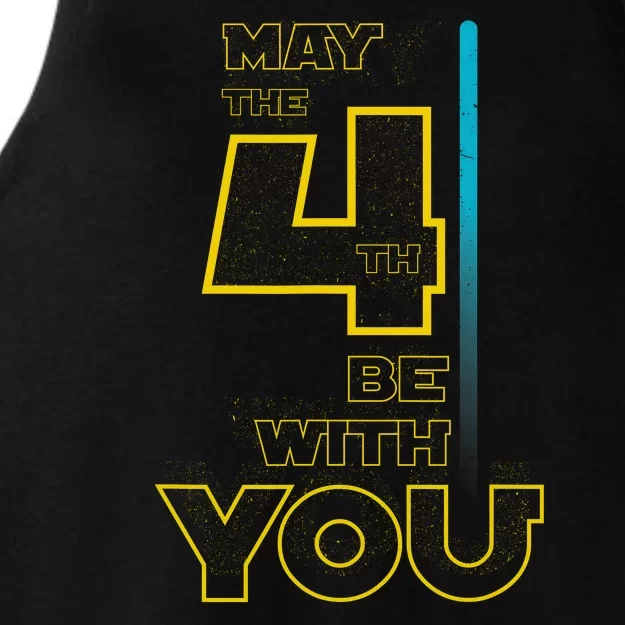 Cool May The 4th Be With You Birthday Ladies Tri-Blend Wicking Tank