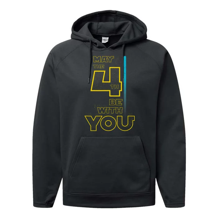 Cool May The 4th Be With You Birthday Performance Fleece Hoodie