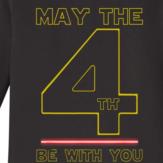 Cool May The 4th Be With You Birthday Baby Long Sleeve Bodysuit