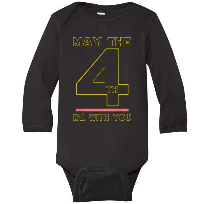 Cool May The 4th Be With You Birthday Baby Long Sleeve Bodysuit