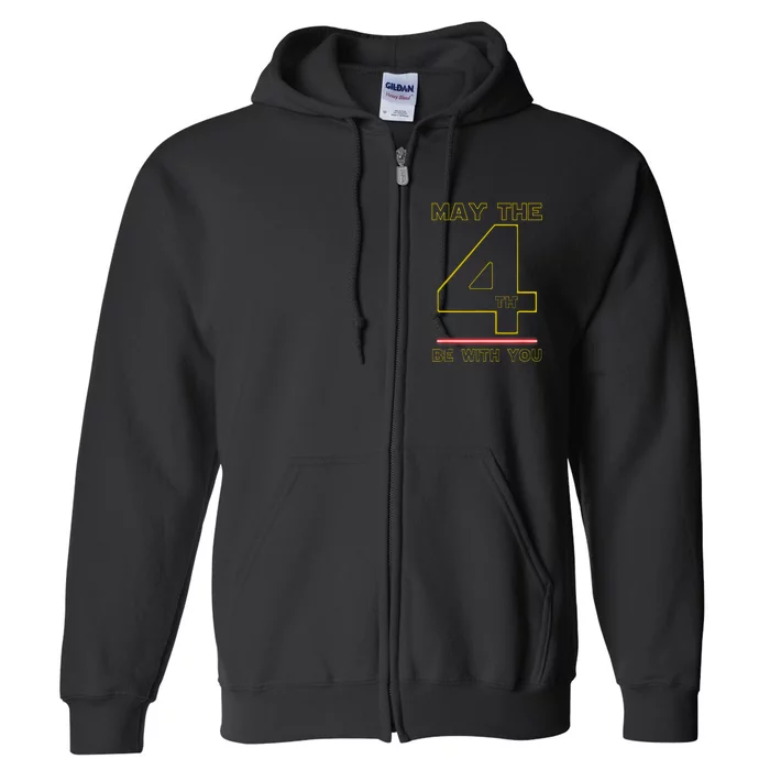 Cool May The 4th Be With You Birthday Full Zip Hoodie