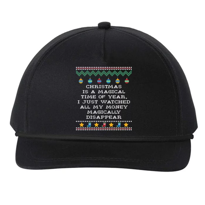 Christmas Magical Time Of Year Xmas Employee Christmas Eve Gift Snapback Five-Panel Rope Hat