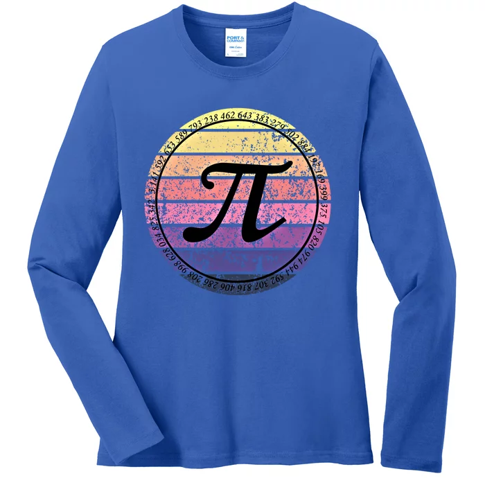 Cool Math Teacher Student Pi Day Digits Funny Happy Pi Day Gift Ladies Long Sleeve Shirt