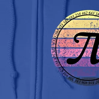 Cool Math Teacher Student Pi Day Digits Funny Happy Pi Day Gift Full Zip Hoodie