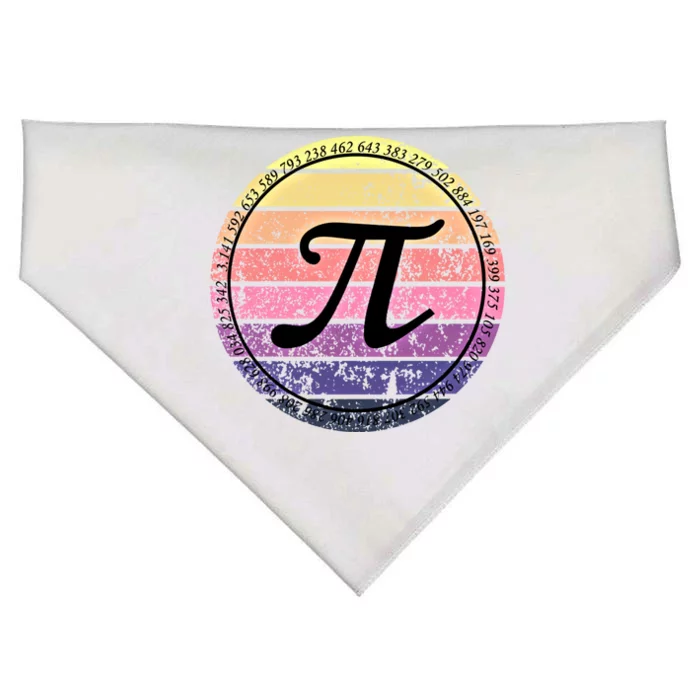 Cool Math Teacher Student Pi Day Digits Funny Happy Pi Day Gift USA-Made Doggie Bandana