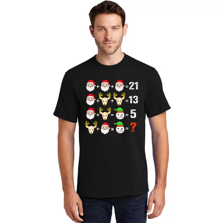 Christmas Math Teacher Funny Christmas Tall T-Shirt