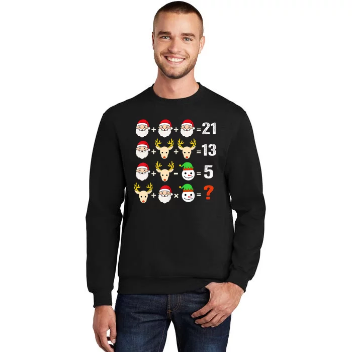 Christmas Math Teacher Funny Christmas Tall Sweatshirt