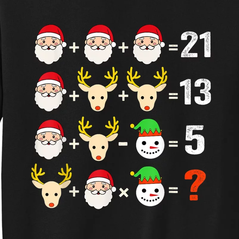 Christmas Math Teacher Funny Christmas Tall Sweatshirt